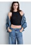 Balloon Jean Pants with Medium Waist