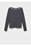 Striped boat neck T-shirt - 3
