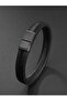 black 20cm Black PU Leather Magnetic Bracelet Men's and Stable and Elegant Giving Men The Best Gift - 7