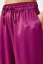 Satin Surface Draped Palazzo Trousers Fuchsia Lcr0076 - 5