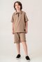 Boy's Half Zipper Summer Sports T-Shirt and Capri Set - 5