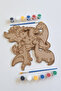 7 Piece Dinosaurs Wooden Painting and Activity Set for Kids - with Brush and Acrylic Paint Gift - 5