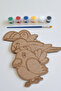 3 Piece Winged Animals Wooden Painting and Activity Set for Kids - 4