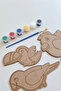 3 Piece Winged Animals Wooden Painting and Activity Set for Kids - 2