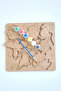 Kids Puzzle Wooden Painting and Activity Set - with Brush and Acrylic Paint Gift - 3