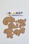 5 Piece Safari Wooden Painting and Activity Set for Kids - with Brush and Acrylic Paint Gift