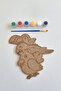 3 Piece Winged Animals Wooden Painting and Activity Set for Kids - 3