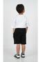 Children's Unisex Cotton Pocket and Drawstring Detailed Basic Shorts Bermuda - 3