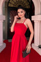 Crepe Fabric Pleated Detailed Dress - Red - 4