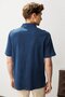 Men's Polo Neck T-shirt Navy Blue - 3