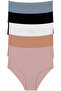 Women's Panties Extra High Waist Laser Cut Flexible Non-Marking 5-Pack Polyester Blue