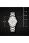 Women's Analog White Rose Gold Highlight Dial Watch - K25504-SBSWK - 5