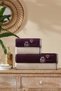 Özdilek 4 Piece Best Bath Set, Bath Towel Set-Erba Seca Plum Beige