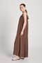 Women's Brown 100% Modal Strappy Loose Cut Long Dress 29201 - 7