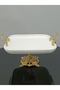 Porcelain Presentation Plate with Gold Handle and Foot