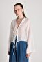 Alia Tie-Back Blouse White 29163 - 6