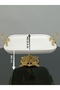 Porcelain Presentation Plate with Gold Handle and Foot - 7