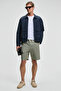 Lasper men's Stretch Fabric sides pockets elastic waist Relaxed Fit light khaki shorts - 5