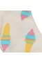 Baby Girl White Ice Cream Patterned Short Socks 3-4 Years - 2