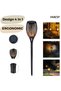 Macvi® Solar LED Torch 96 LEDs, Flame Effect, Light Sensor, Solar Powered, Black - 2