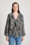 Esmee Ruffle Blouse Anthracite 29165 - 4