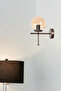 Feris Special Living Room - Kitchen - Cafe Design Brown Body Glass Wall Sconce