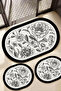 Rasse 3-Piece Bath Mat Set, Non-Slip Base