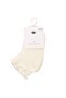 Girl's Ecru Self-Ruffle Booties Socks