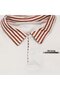 Baby Boy White Tile Striped Collared Shorts Set of 2 - 2