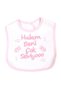 Baby Girl My Aunt Loves Me so Much Embroidered Pink Waterproof Apron