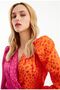 Double Breasted Patterned Bodysuit Blouse - 3