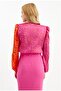 Double Breasted Patterned Bodysuit Blouse - 6