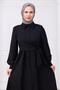 Side Tie Hijab Dress Black Hm2753 - 5