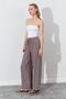 Women's Mink Elastic Waist Palazzo Trousers - 4