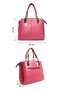 Women's Pink Genuine Leather Hand and Shoulder Bag with Chain Detail - 6