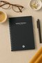 Unlimited Weekly Monthly Planner Agenda Habit Track Spiral Bound A5 Notebook Black Cover