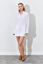 Women's Natural Oversize Linen Shirt - 5