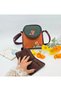Little Postman Bag with Little Prince Figure Claret Red and Small Wallet Claret Red Combination - 3