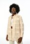 WOMEN'S CREAM Sheer Patterned Oversized SHIRT
