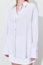 Women's Natural Oversize Linen Shirt - 6
