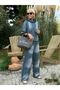 Exotic Asortic Women's Grinding Pattern Hooded Sweatshirt and Wide Leg Trousers Double Set - 5