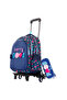 School Bag w/ Trolley, Pencil Case 16" - Berry Good Blue
