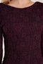 Women's Slim Fit Slim Fit Long Sleeve Backless Knit Detailed Plum Dress - 3