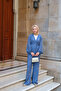 Women's Embroidered Belt Suit Blue - 2