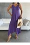 Dressify Women’S Fashion Women's Bell-Shaped Woven Fabric V-Neck Asymmetrical Cut Dress - 5