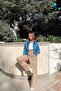 Women's Chain Troquet Design Jean Jacket - 2