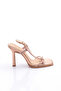 2033 Women's Stone Rope Detailed Heeled Shoes