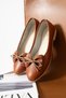 Women's Ribbon Detailed Pointed Toe Stylish Ballerinas - 4