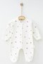 Baby Girl Crispy Flower Themed Themed Jumpsuit with Snap Fastener Booties