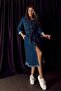 SAGİ Women's Belted Denim Midi Dress - 4